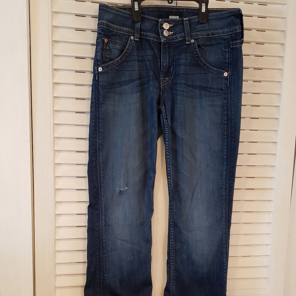 HUDSON Midrise Signature Bootcut Jeans